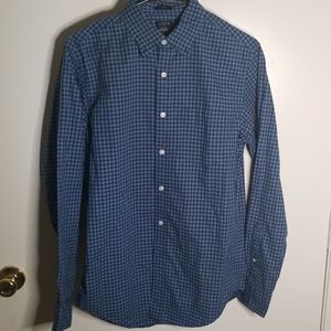NWT JCrew factory blue plaid button down shirt